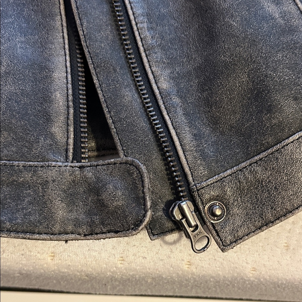 Alpinestars Distressed Gray Leather Jacket - Picture 2 of 4